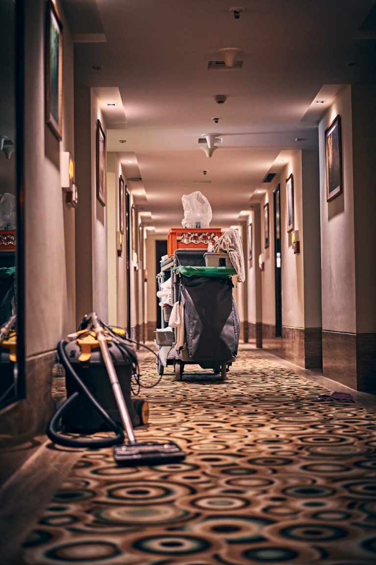 Professional cleaning team
